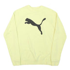 PUMA Mens Yellow XS Crew Neck Cotton Blend Sweatshirt Pullover Casual Wear