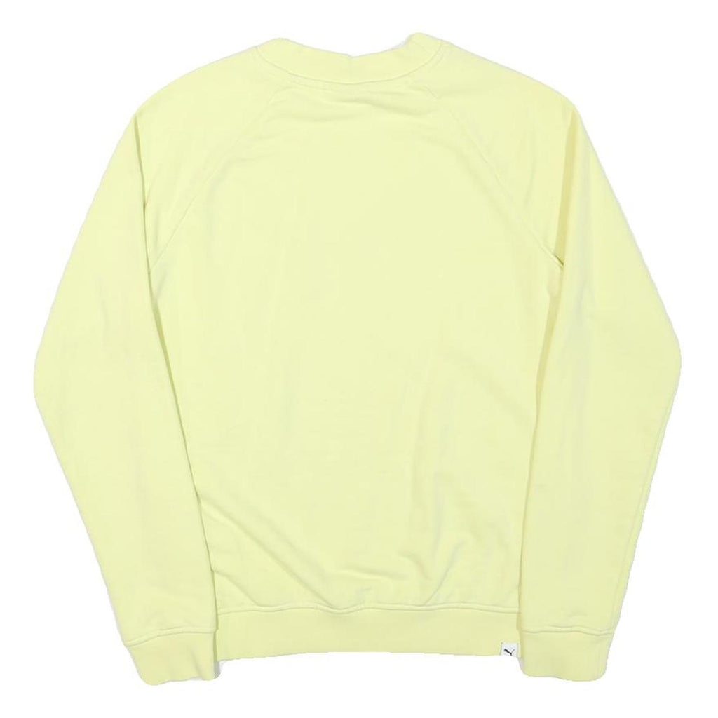 PUMA Mens Yellow XS Crew Neck Cotton Blend Sweatshirt Pullover Casual Wear