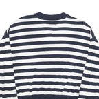 TOMMY HILFIGER Womens Navy & White Heart Patterned Cotton Blend Jumper Crew Neck