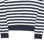 TOMMY HILFIGER Womens Navy & White Heart Patterned Cotton Blend Jumper Crew Neck