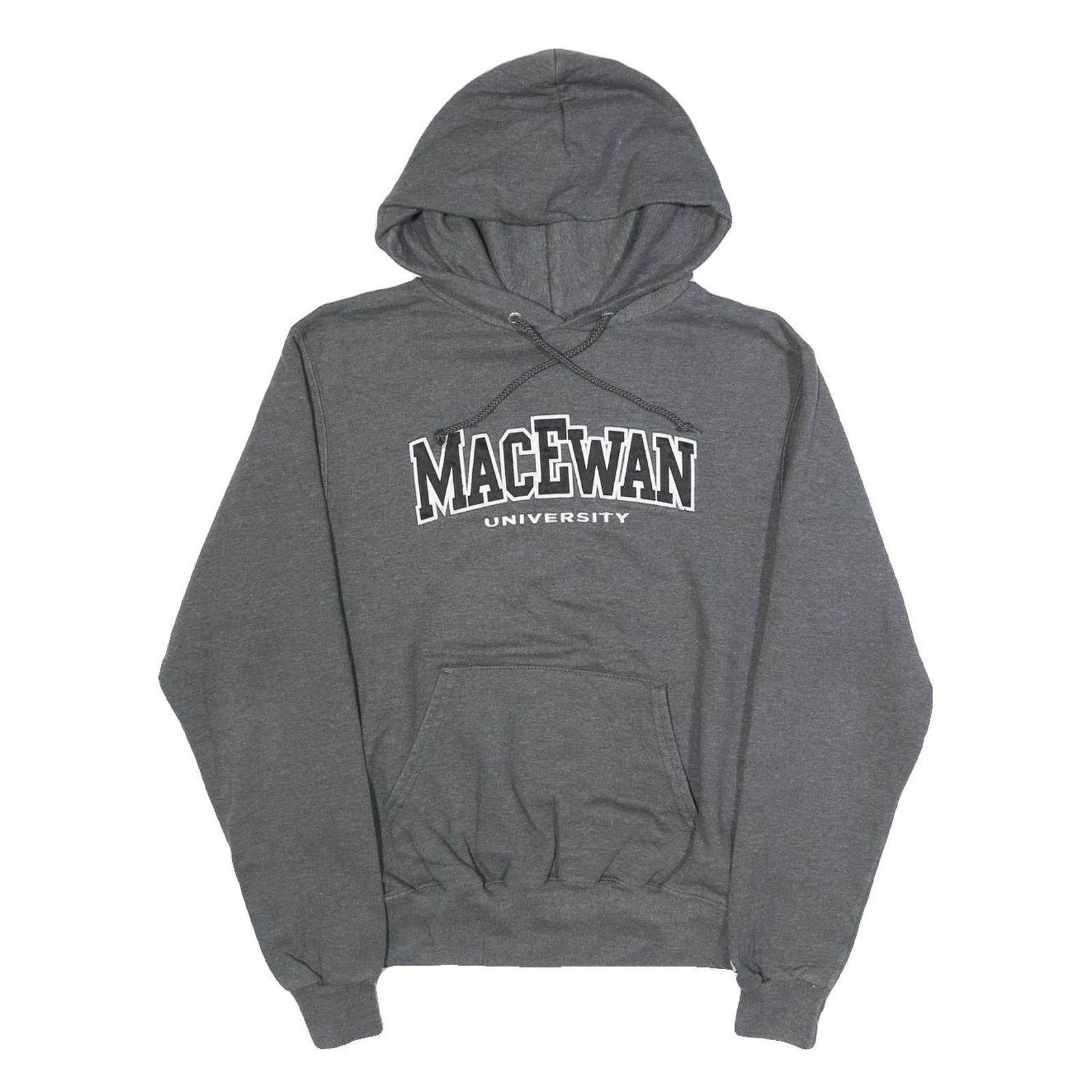 CHAMPION Mens Grey MacEwan University Pullover Hoodie S Cotton Blend Casual