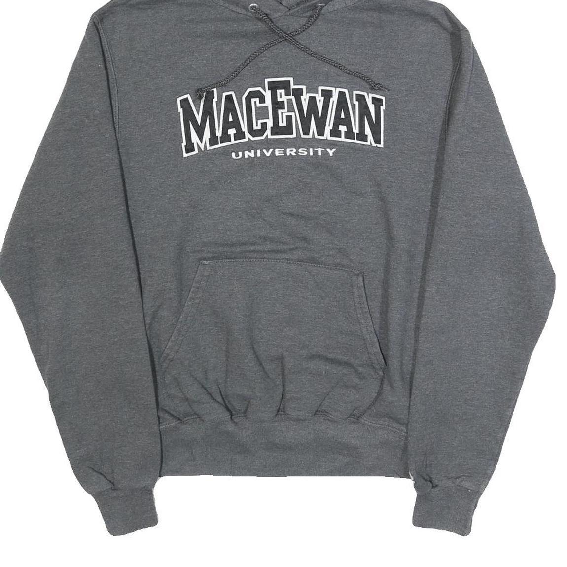 CHAMPION Mens Grey MacEwan University Pullover Hoodie S Cotton Blend Casual