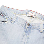 TOMMY HILFIGER Womens Regular Fit Light Blue Denim Jeans W32 L30 Classic Style