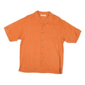 TOMMY HILFIGER Mens Orange Silk Shirt M Hawaiian Style Relaxed Fit