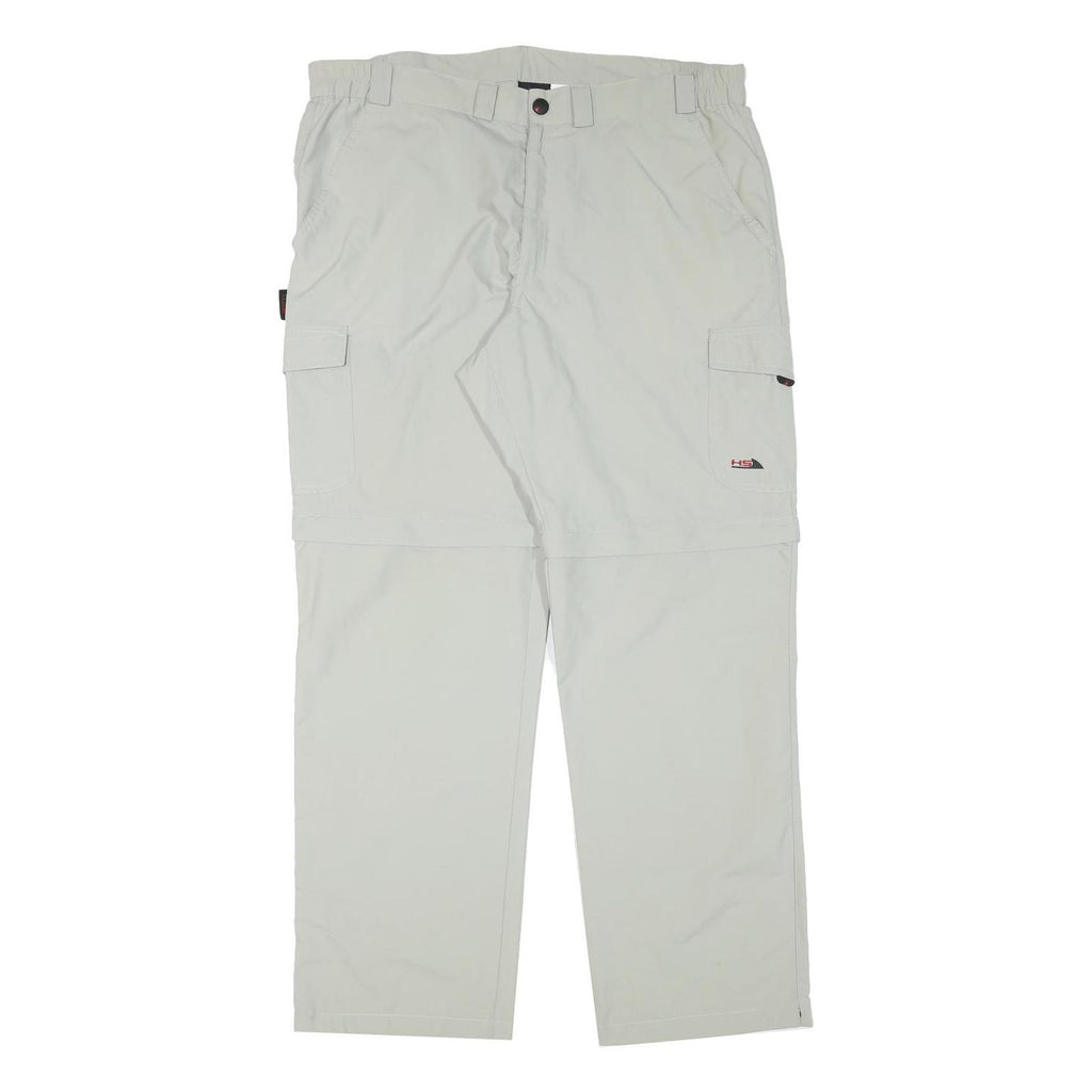 HS Mens Polyester Blend Beige Regular Fit Straight Leg Trousers W37 L31 Cargo