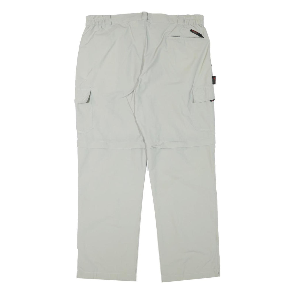 HS Mens Polyester Blend Beige Regular Fit Straight Leg Trousers W37 L31 Cargo