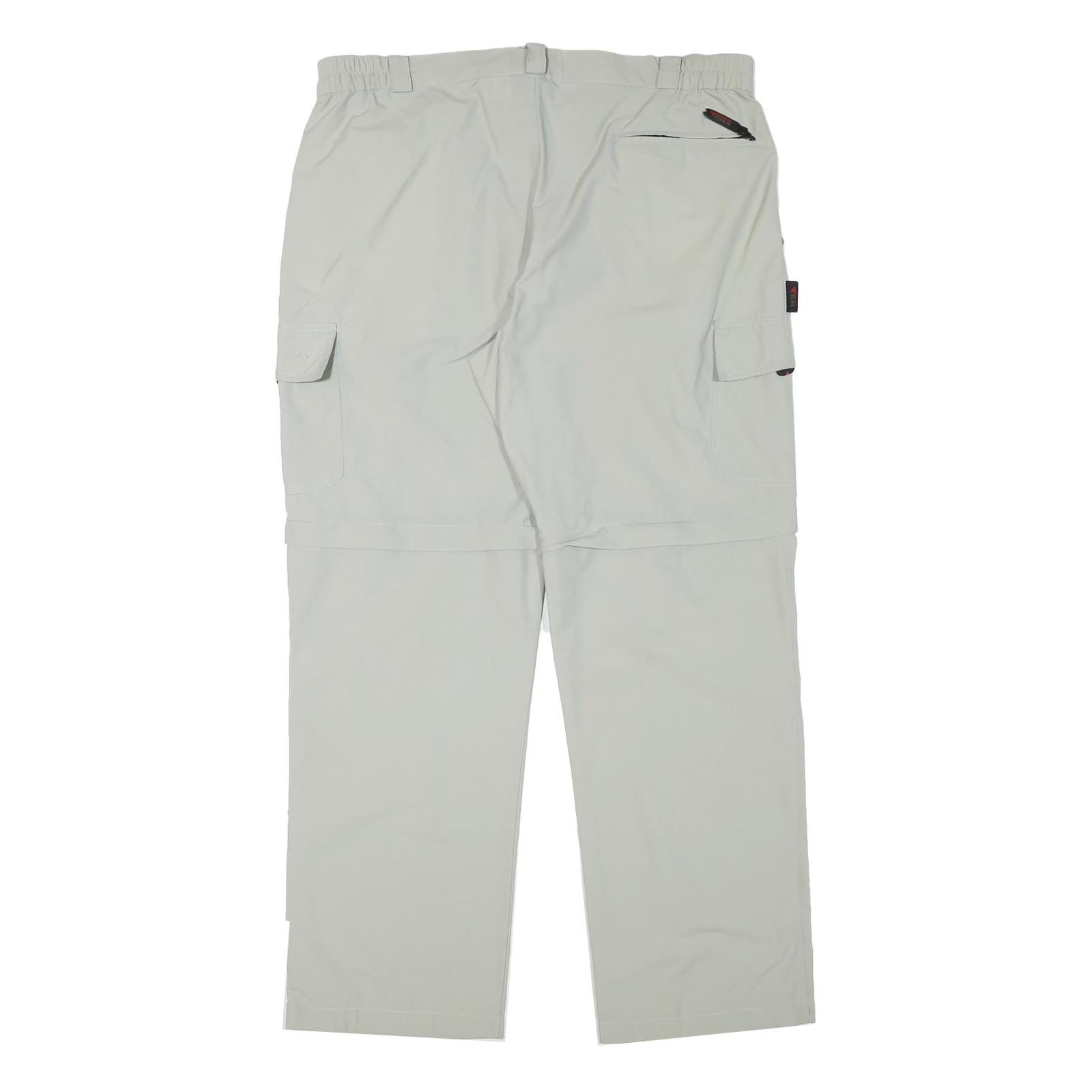 HS Mens Polyester Blend Beige Regular Fit Straight Leg Trousers W37 L31 Cargo
