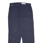 CARHARTT Mens Cotton Blend Navy Relaxed Straight Trousers W34 L34 Workwear