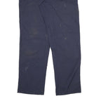 CARHARTT Mens Cotton Blend Navy Relaxed Straight Trousers W34 L34 Workwear