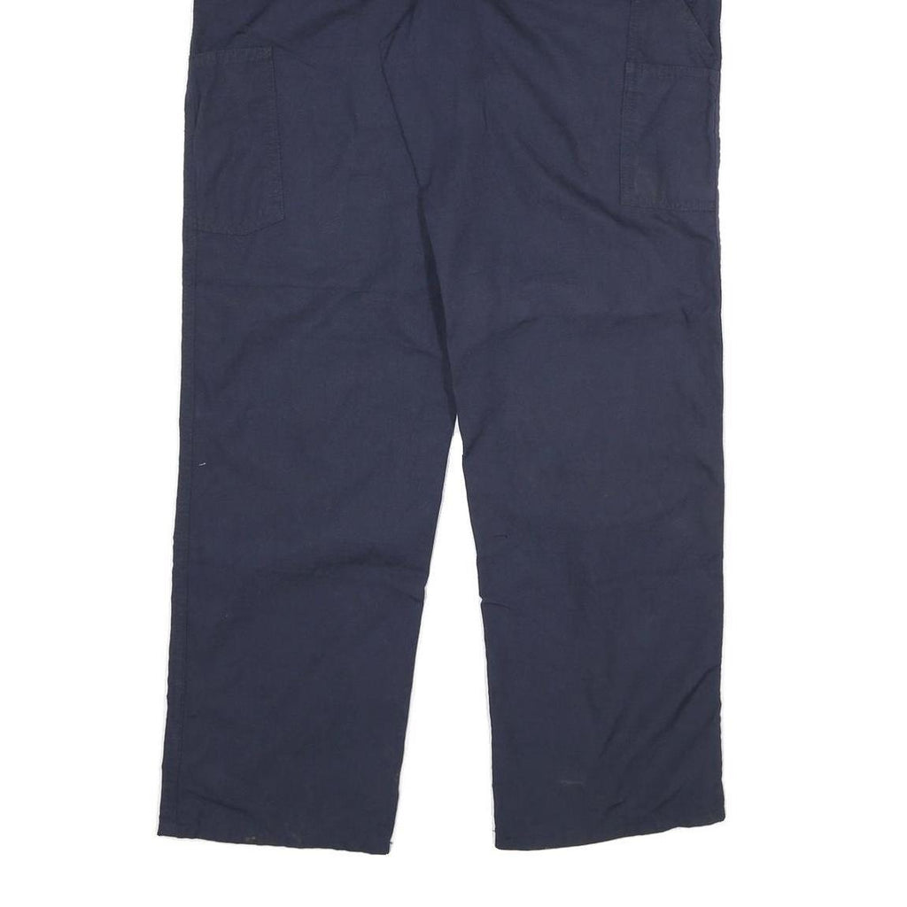 CARHARTT Mens Cotton Blend Navy Relaxed Straight Trousers W34 L34 Workwear