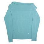 TED BAKER Womens Jumper Green Roll Neck Tight Knit Viscose UK 4