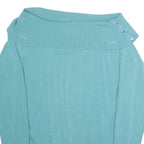 TED BAKER Womens Jumper Green Roll Neck Tight Knit Viscose UK 4