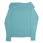TED BAKER Womens Jumper Green Roll Neck Tight Knit Viscose UK 4
