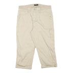 LEE Womens Beige Cotton Blend Cargo Shorts L W31 Casual Relaxed Fit