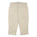 LEE Womens Beige Cotton Blend Cargo Shorts L W31 Casual Relaxed Fit