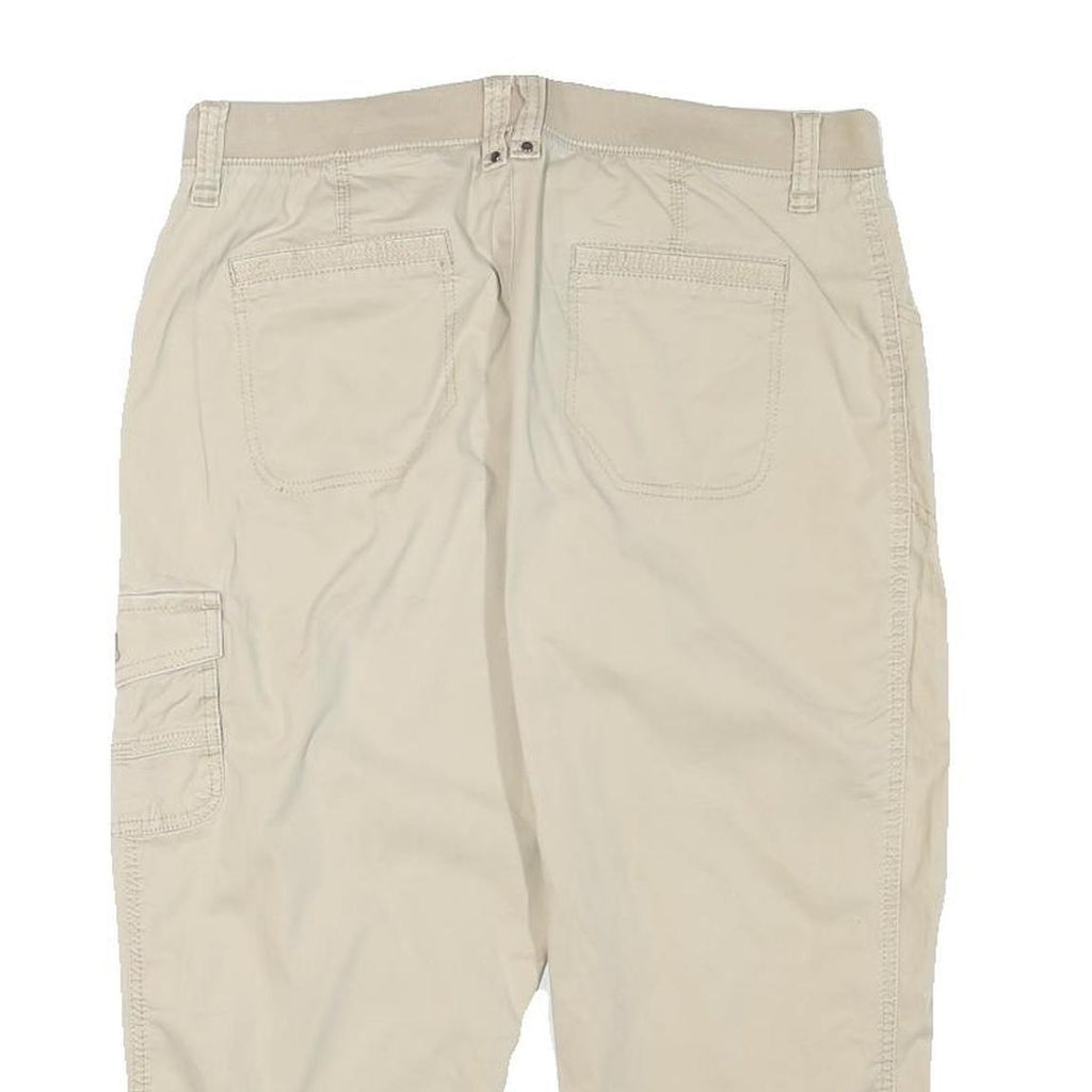 LEE Womens Beige Cotton Blend Cargo Shorts L W31 Casual Relaxed Fit