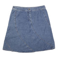 AXCESS Womens Blue Denim A-Line Knee Length Cotton Skirt M Casual Wear