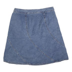 AXCESS Womens Blue Denim A-Line Knee Length Cotton Skirt M Casual Wear