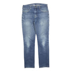 CARHARTT Mens Jeans Blue Regular Straight Denim Medium W34 L34 Zip Closure