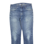 CARHARTT Mens Jeans Blue Regular Straight Denim Medium W34 L34 Zip Closure