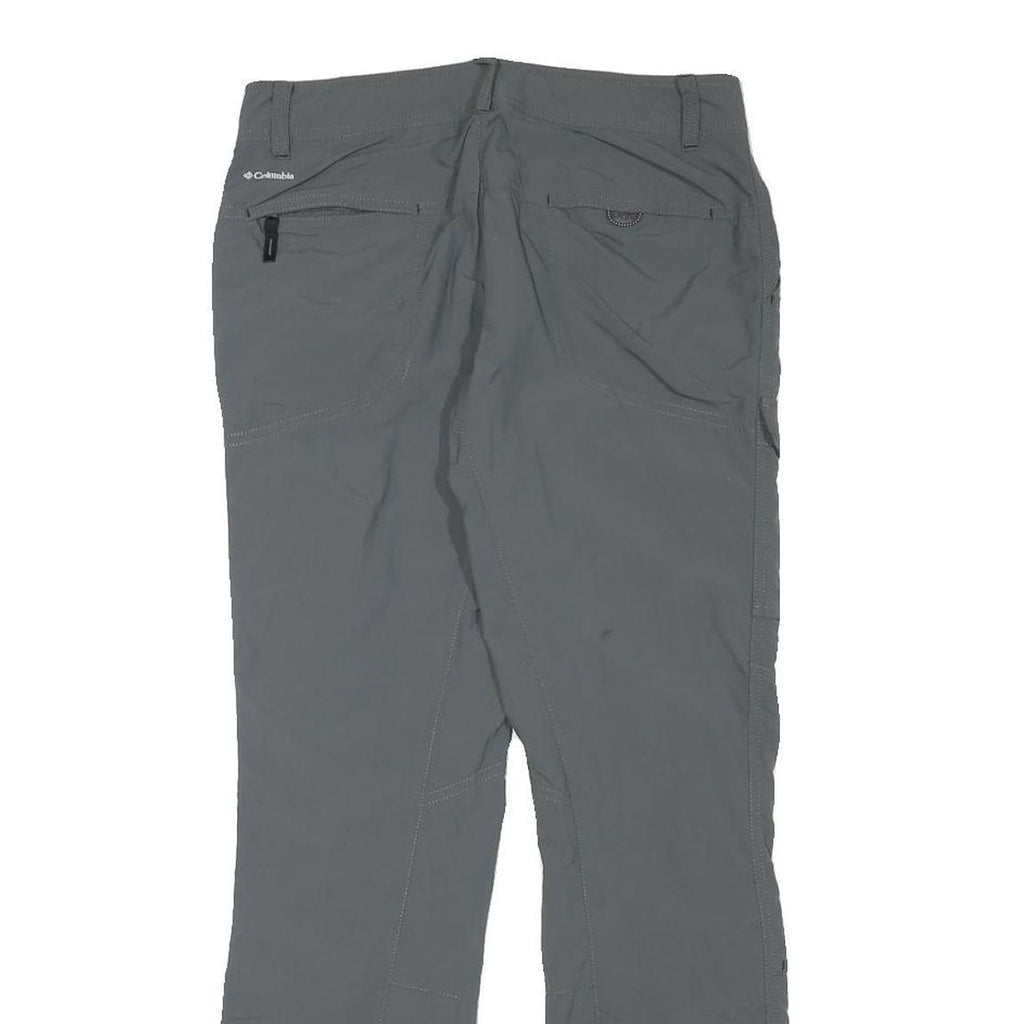 COLUMBIA Womens Grey Regular Fit Straight Leg Trousers W29 L28 Outdoor Zip