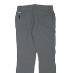 COLUMBIA Womens Grey Regular Fit Straight Leg Trousers W29 L28 Outdoor Zip