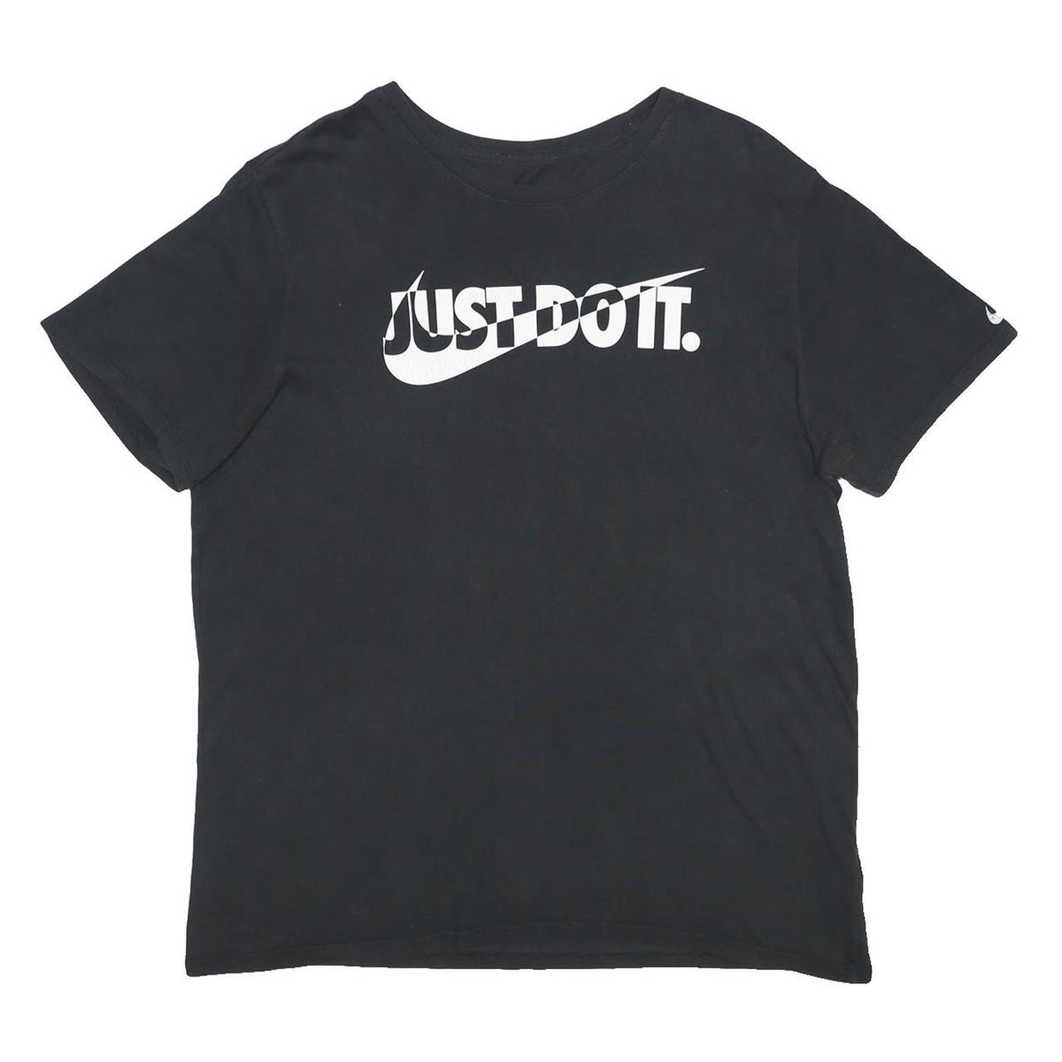NIKE Mens Black Just Do It Graphic T-Shirt XL Short Sleeve Crew Neck Casual