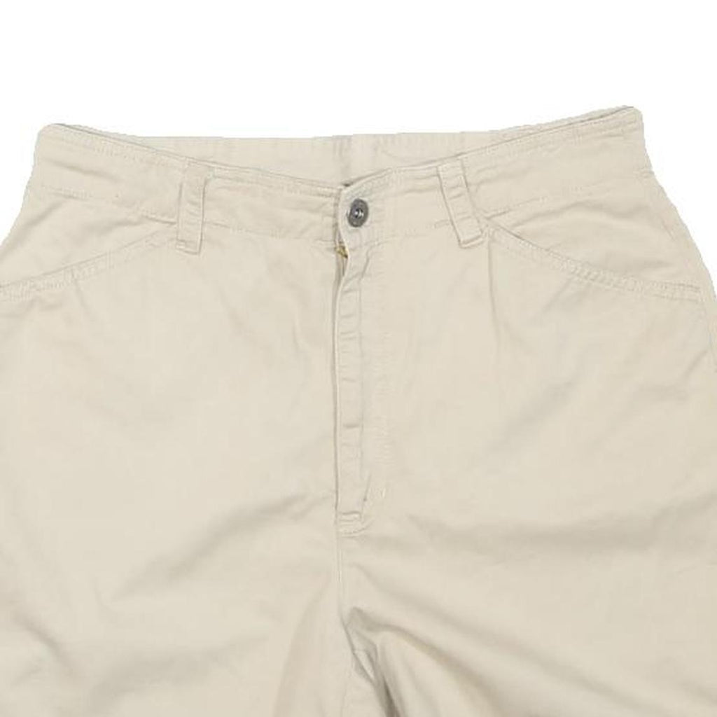 LIZ CLAIBORNE Womens Shorts Beige Casual Plain M W28 Lightweight Cotton Blend