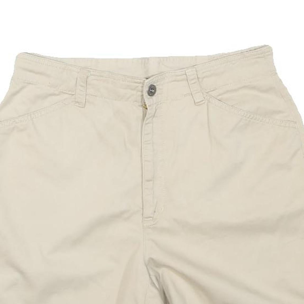 LIZ CLAIBORNE Womens Shorts Beige Casual Plain M W28 Lightweight Cotton Blend