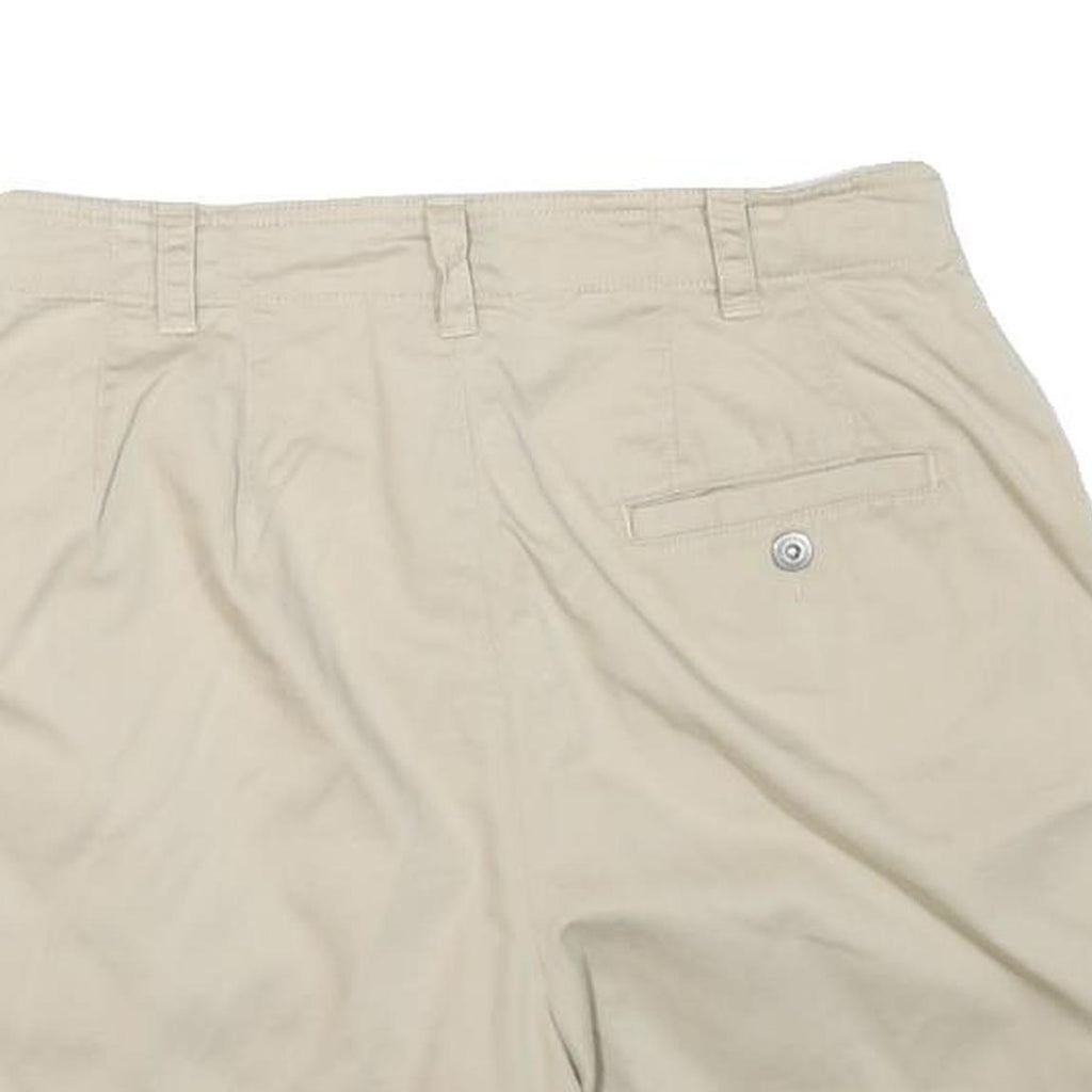 LIZ CLAIBORNE Womens Shorts Beige Casual Plain M W28 Lightweight Cotton Blend