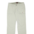 FJALLRAVEN Mens Regular Beige Polyester Blend Zip Trousers W33 L35 Outdoor
