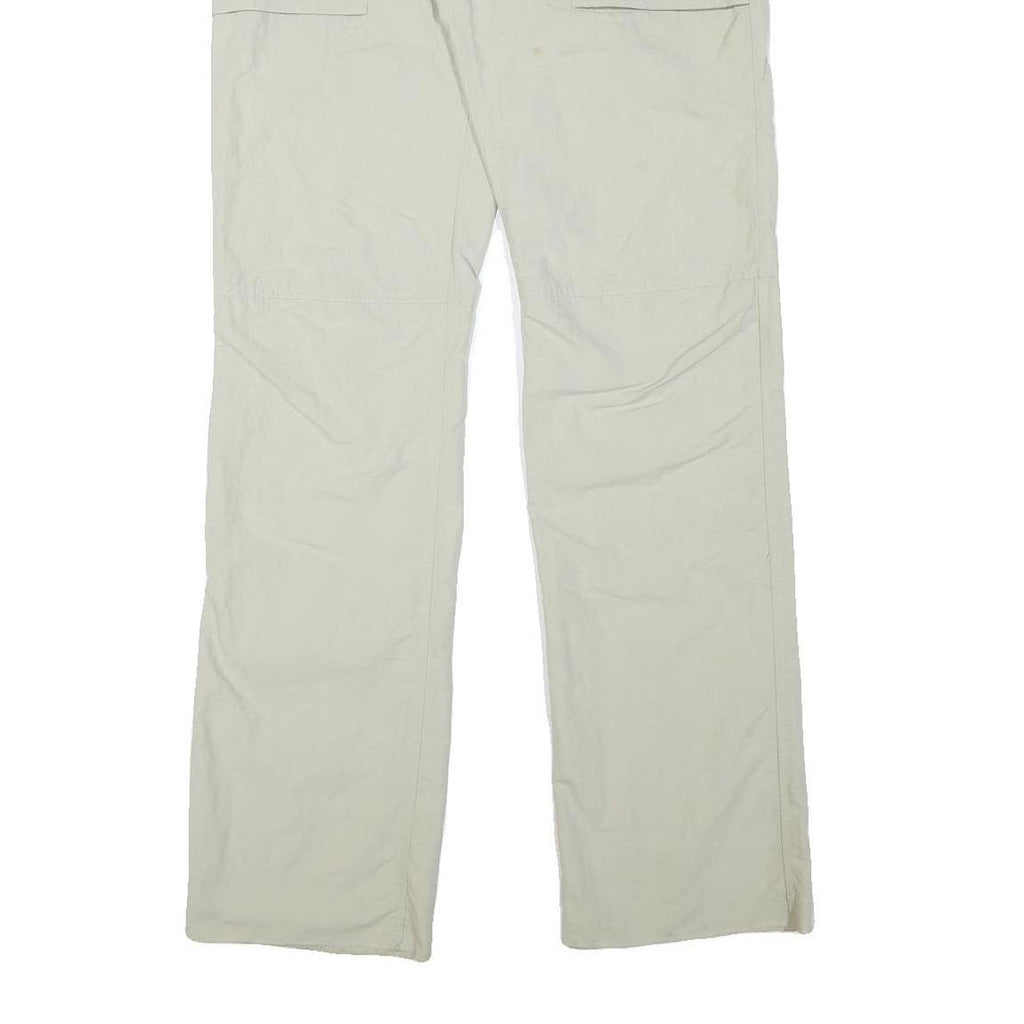 FJALLRAVEN Mens Regular Beige Polyester Blend Zip Trousers W33 L35 Outdoor