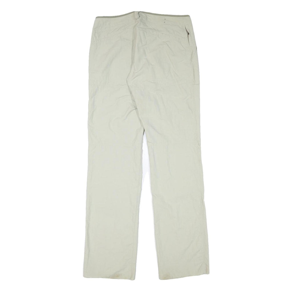 FJALLRAVEN Mens Regular Beige Polyester Blend Zip Trousers W33 L35 Outdoor