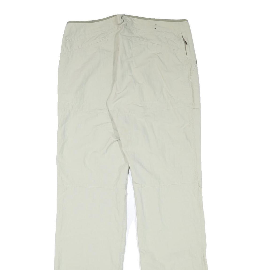 FJALLRAVEN Mens Regular Beige Polyester Blend Zip Trousers W33 L35 Outdoor
