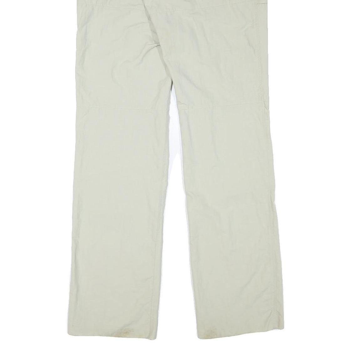 FJALLRAVEN Mens Regular Beige Polyester Blend Zip Trousers W33 L35 Outdoor