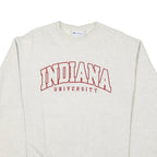 CHAMPION Mens Cream Indiana University Crew Neck M Cotton Blend Sweatshirt