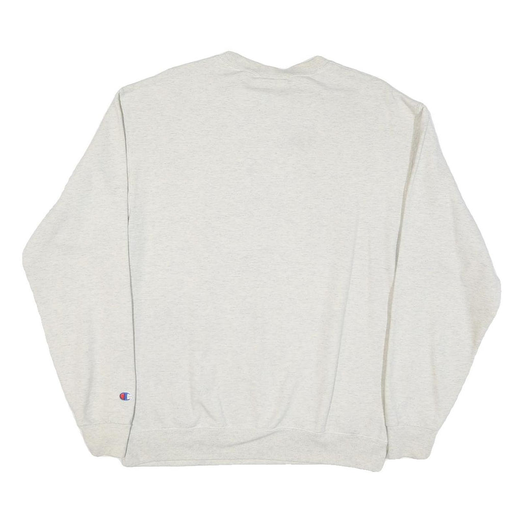 CHAMPION Mens Cream Indiana University Crew Neck M Cotton Blend Sweatshirt