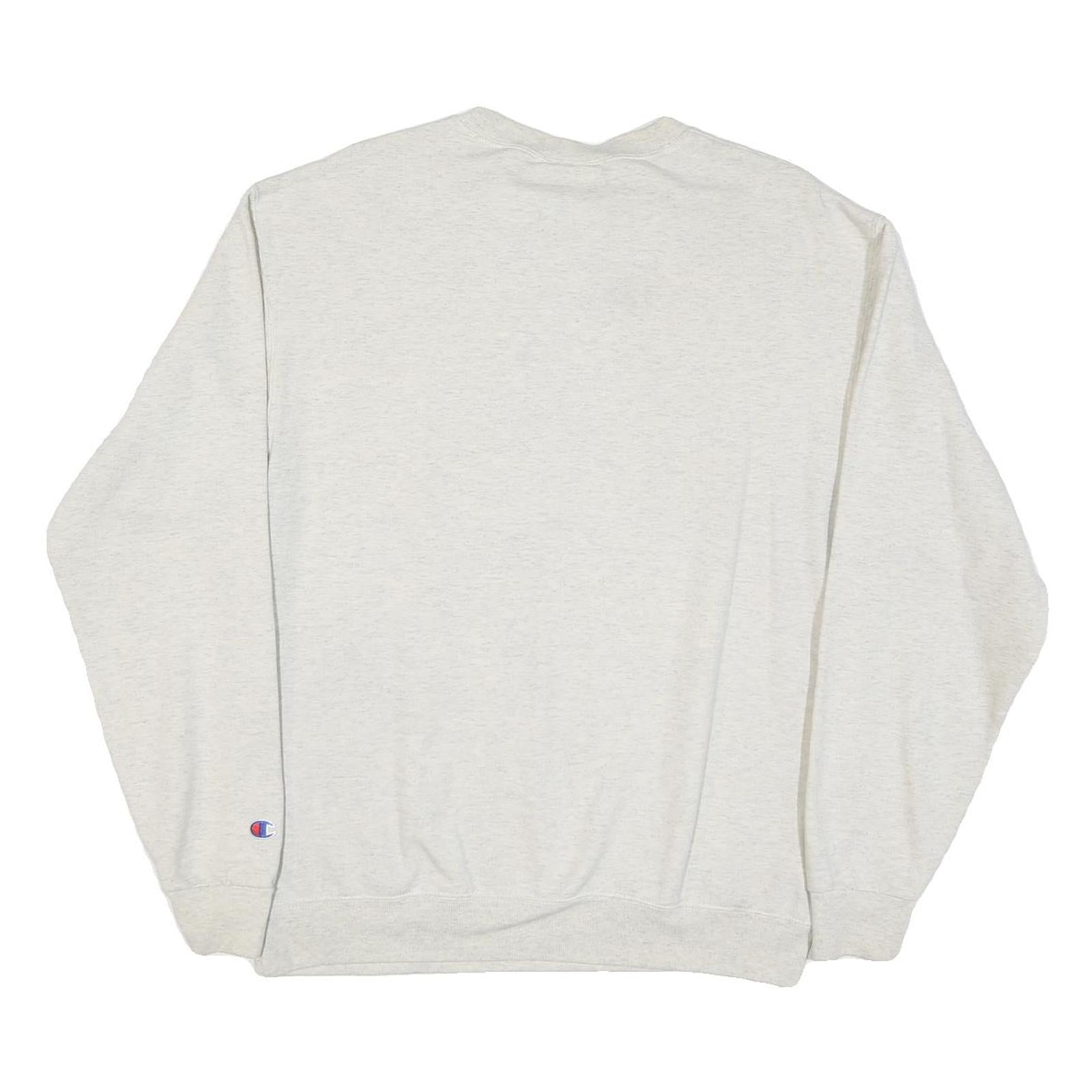 CHAMPION Mens Cream Indiana University Crew Neck M Cotton Blend Sweatshirt