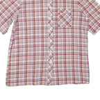 C&A Womens Red Plaid Shirt XXS Cotton Blend Short Sleeve Button Pocket