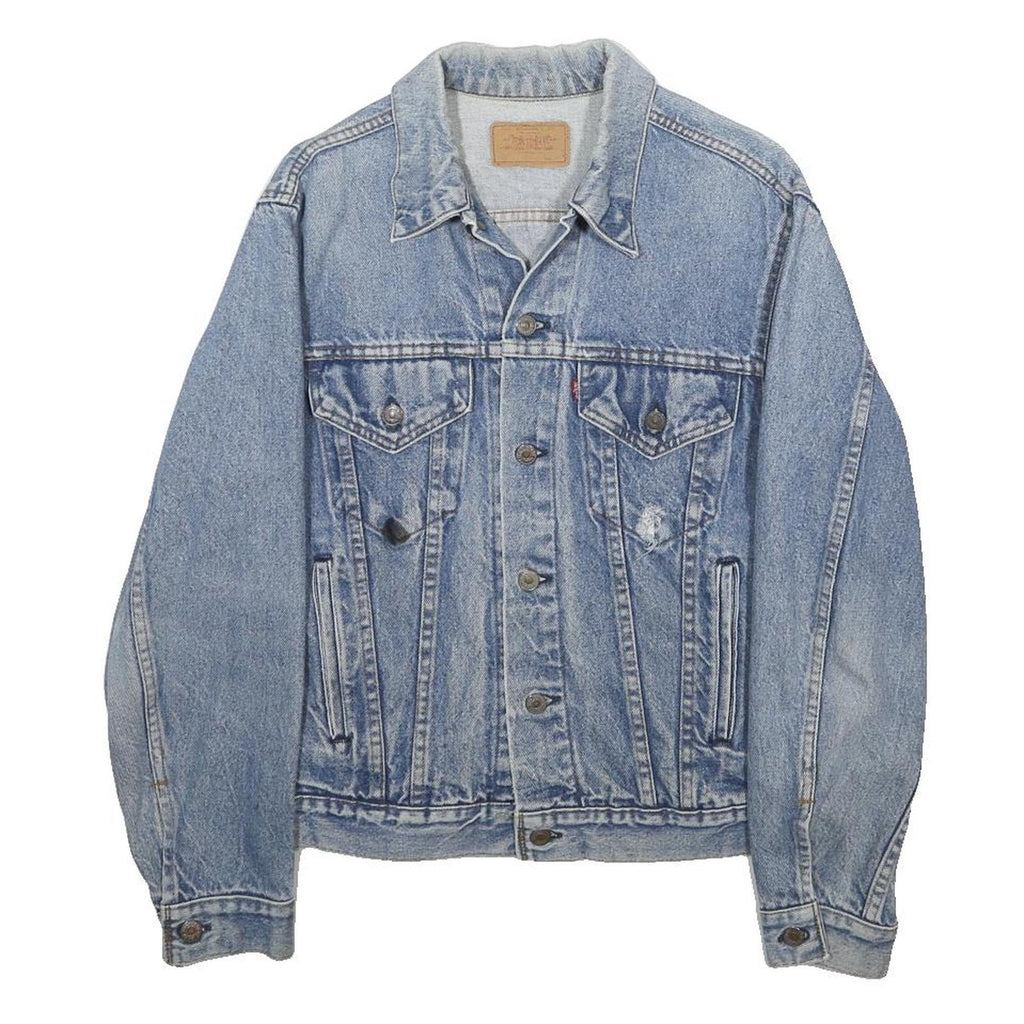 LEVI'S Womens Blue Denim Jacket M Cotton Classic Button Closure Vintage Style