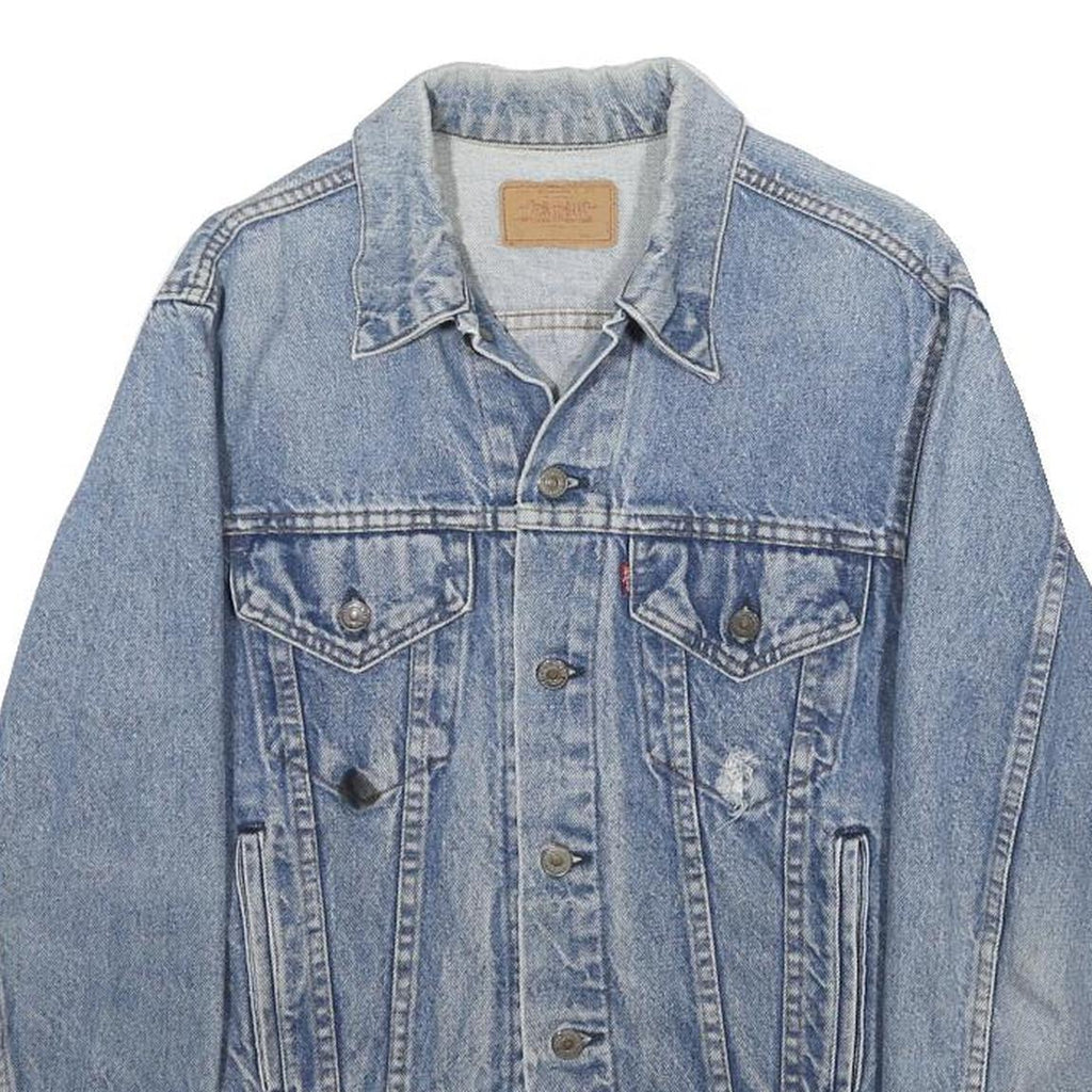 LEVI'S Womens Blue Denim Jacket M Cotton Classic Button Closure Vintage Style