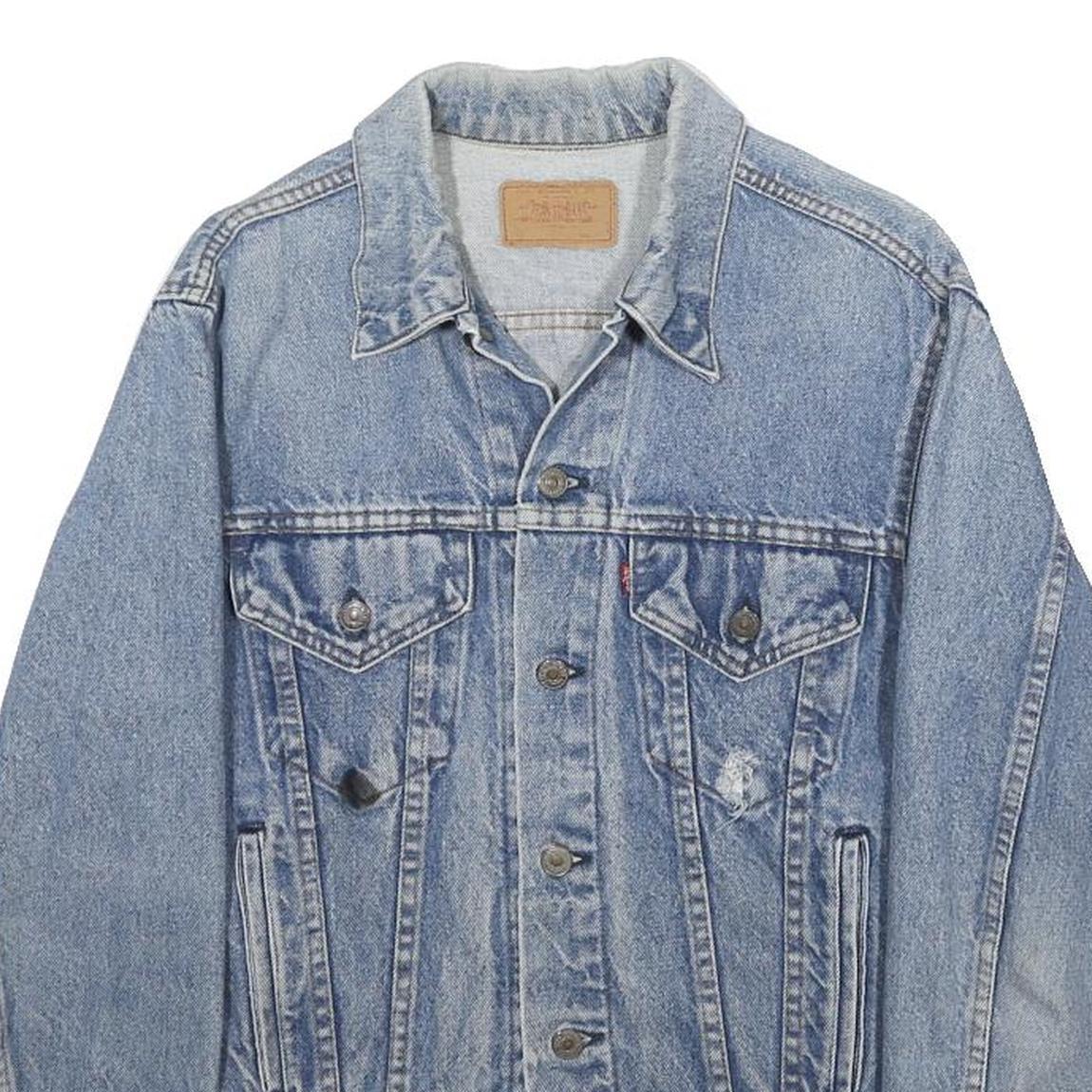 LEVI'S Womens Blue Denim Jacket M Cotton Classic Button Closure Vintage Style