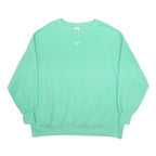 NIKE Womens Green Crew Neck XL Cotton Blend Sweatshirt Casual Sportswear