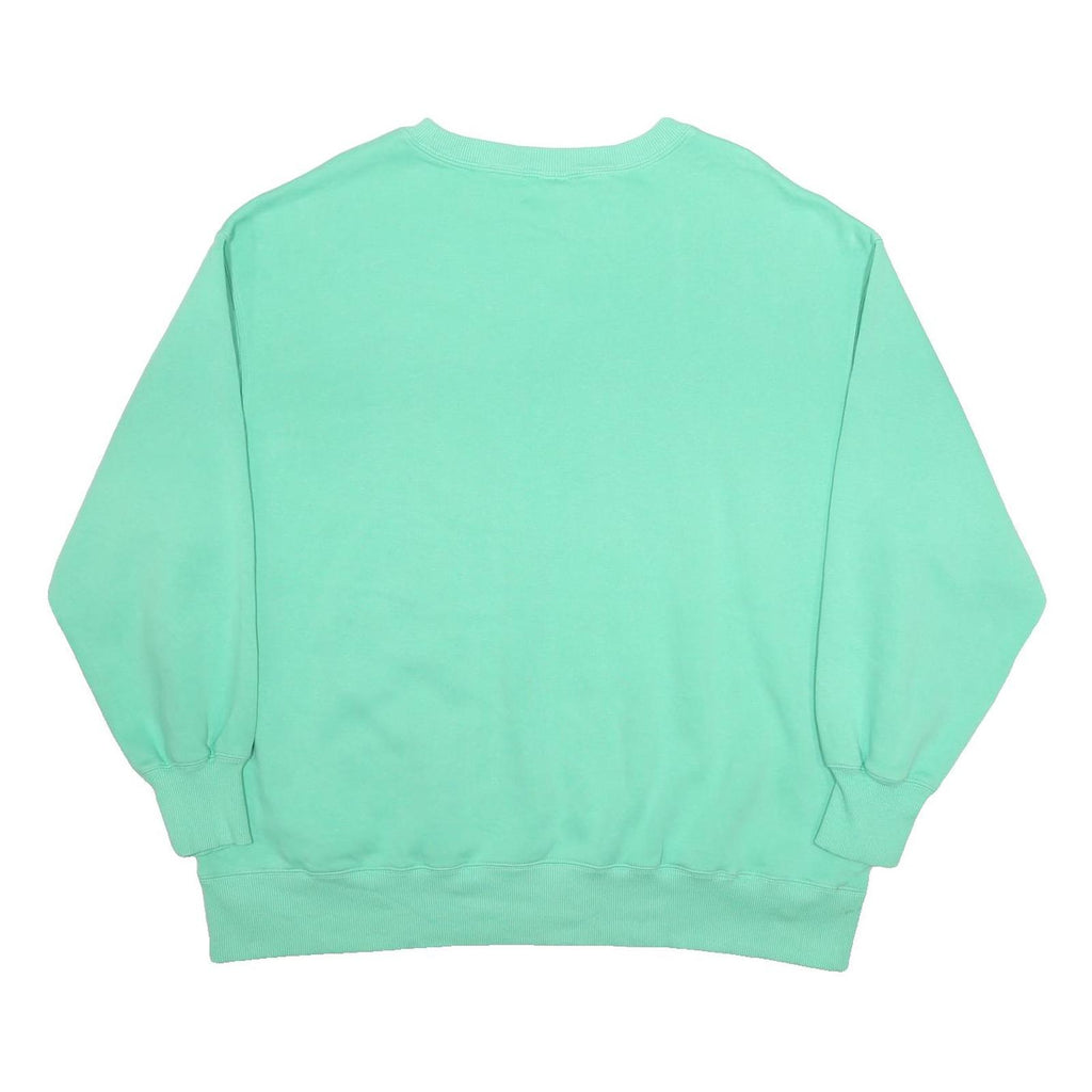 NIKE Womens Green Crew Neck XL Cotton Blend Sweatshirt Casual Sportswear