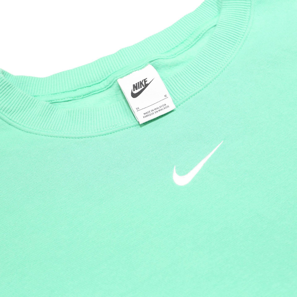 NIKE Womens Green Crew Neck XL Cotton Blend Sweatshirt Casual Sportswear