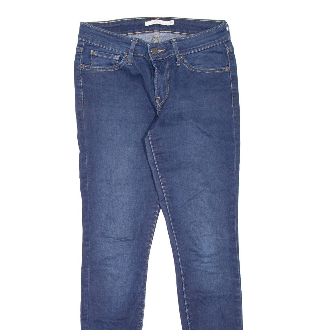 LEVI'S 711 Womens Jeans Blue Slim Skinny Stone Wash W26 L30