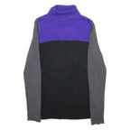 LAUREN RALPH LAUREN Womens Jumper Purple Roll Neck Tight Knit XL