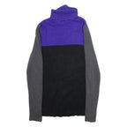 LAUREN RALPH LAUREN Womens Jumper Purple Roll Neck Tight Knit XL