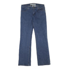 HARLEY DAVIDSON Womens Regular Blue Denim Button Jeans W32 L31 Classic Fit