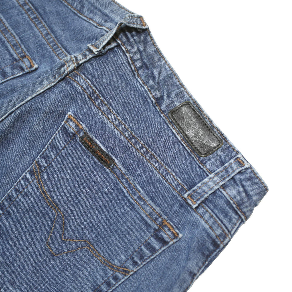 HARLEY DAVIDSON Womens Regular Blue Denim Button Jeans W32 L31 Classic Fit